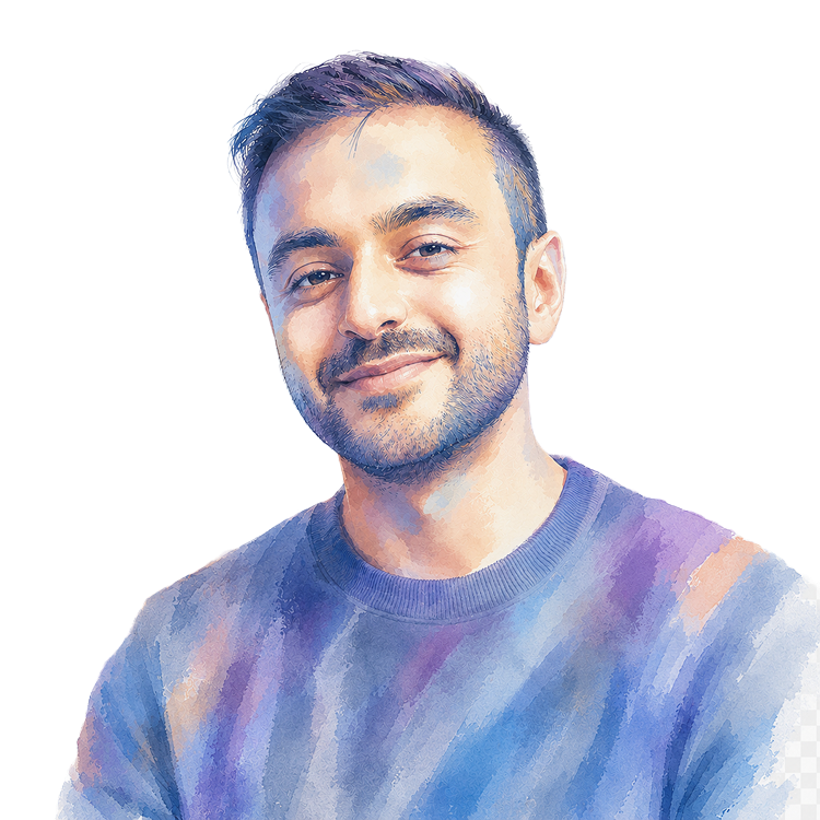 Watercolor portrait of Omar AlEisa
